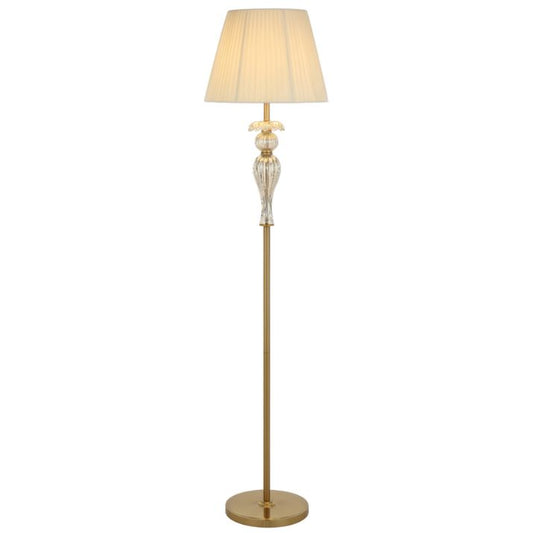 CADIZ Floor Lamp - Antique Gold/Cream