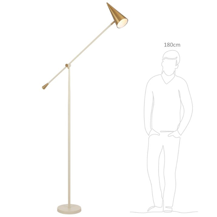 JIBARA Floor Lamp - Beige/Brass