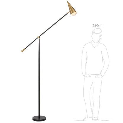 JIBARA Floor Lamp - Black/Brass