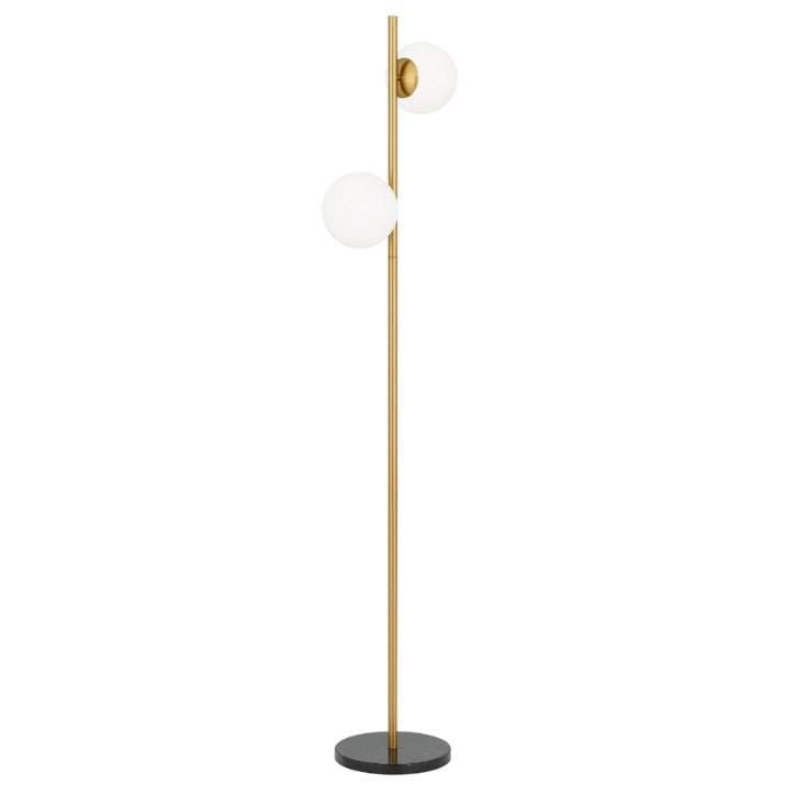 FIGARO Floor Lamp - Antique Gold/Opal Matt