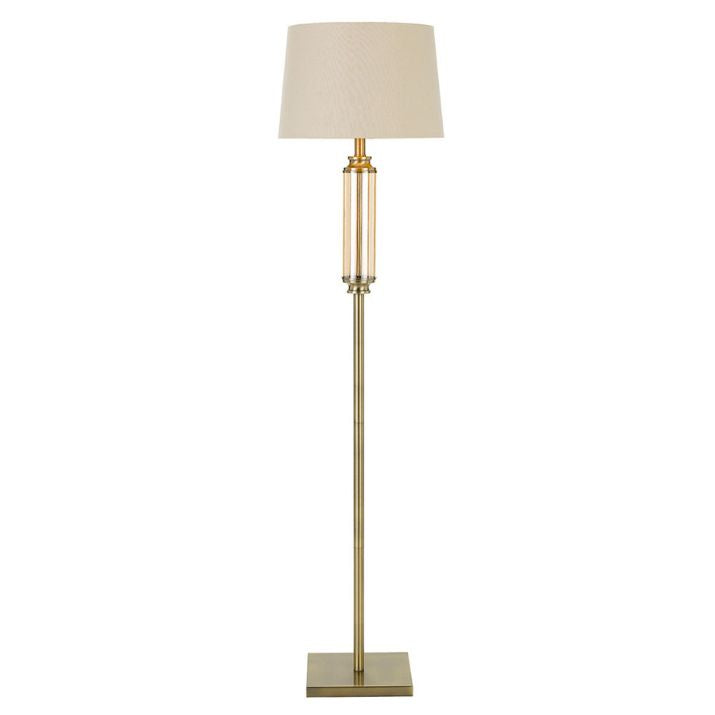 DORCEL Floor Lamp - Antique Brass/Amber