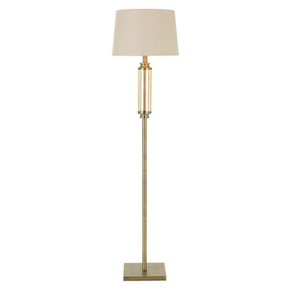 DORCEL Floor Lamp - Antique Brass/Amber