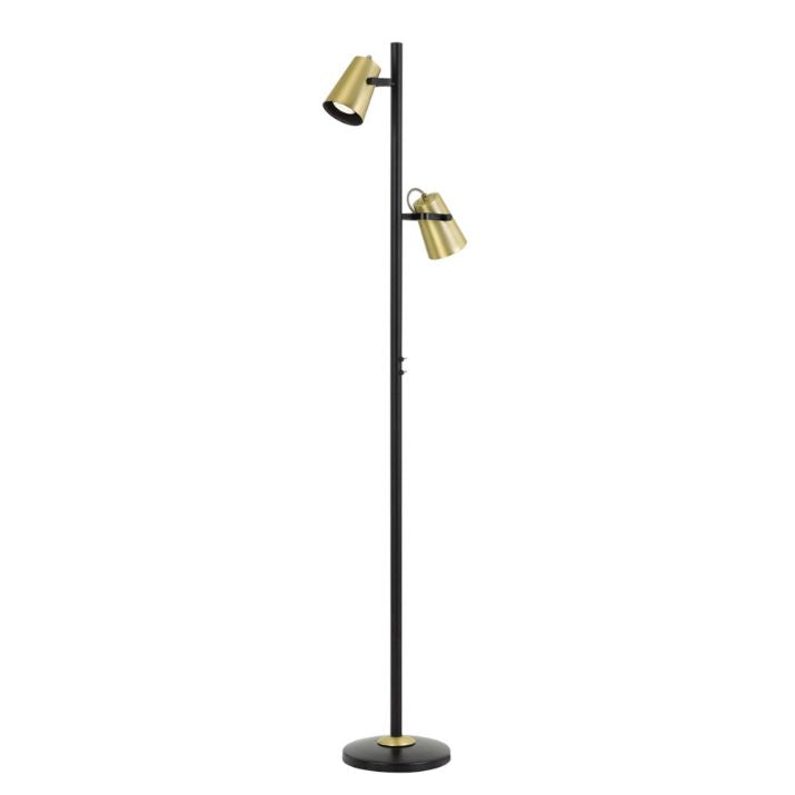 DENY Floor Lamp - Black/Brass Matt