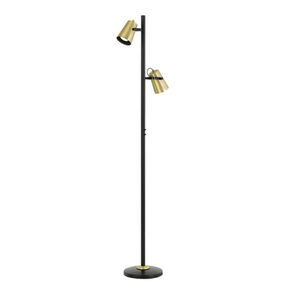 DENY Floor Lamp - Black/Brass Matt