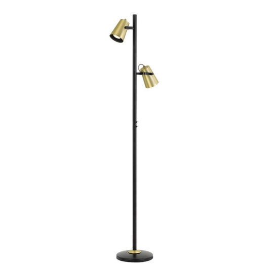DENY Floor Lamp - Black/Brass Matt