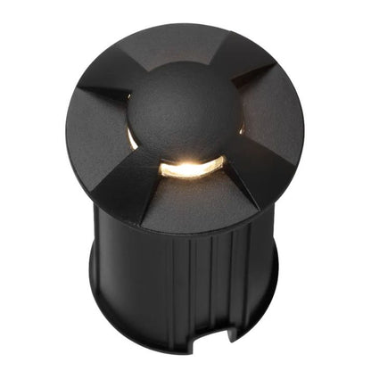 RAKER 24V 3W 4 Way Exterior LED Inground Light - Black