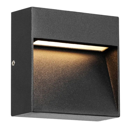 MUSAN Square LED Step Wall Light - Black