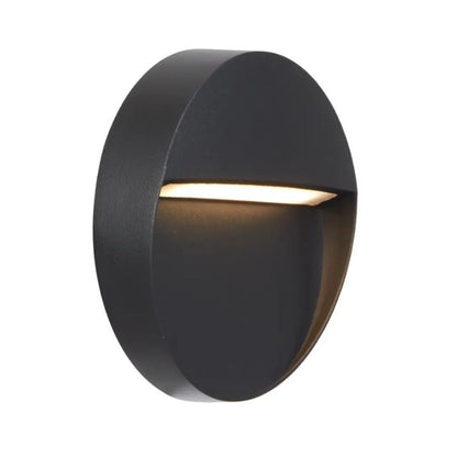 TERIN 24V Exterior LED Round Wall Light - Black