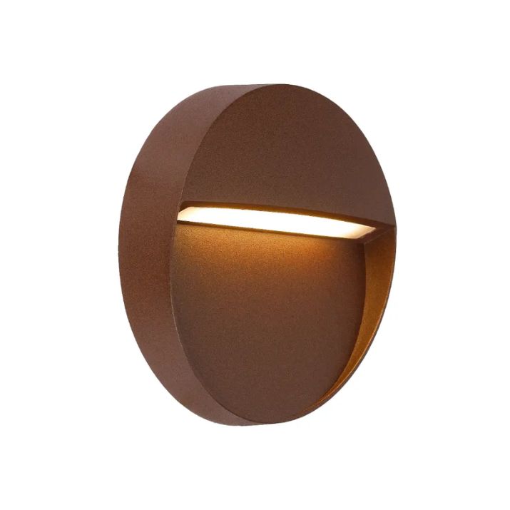 TERIN 24V Exterior LED Round Wall Light - Corten