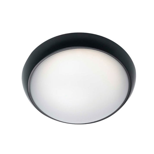 WYNN Exterior Round Bunker LED Light - Black