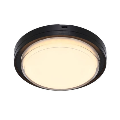 VIGGO Exterior Round Bunker LED Light - Black