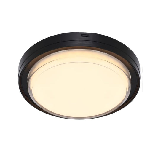 VIGGO Exterior Round Bunker LED Light - Black