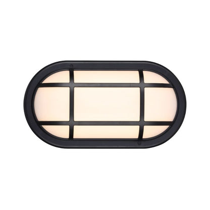 KELO Oval Bunker LED Light - Black/Opal Matt