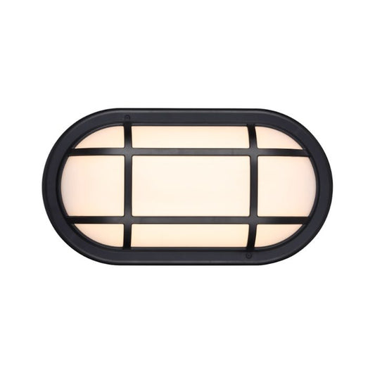 KELO Oval Bunker LED Light - Black/Opal Matt