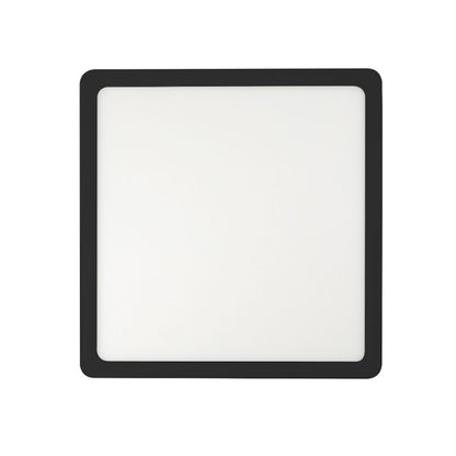 LUNOS 30CM 24W 3CCT Square LED Oyster Dimmable Ceiling Light - Black