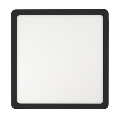 LUNOS 40CM 30W 3CCT Square LED Oyster Dimmable Ceiling Light - Black