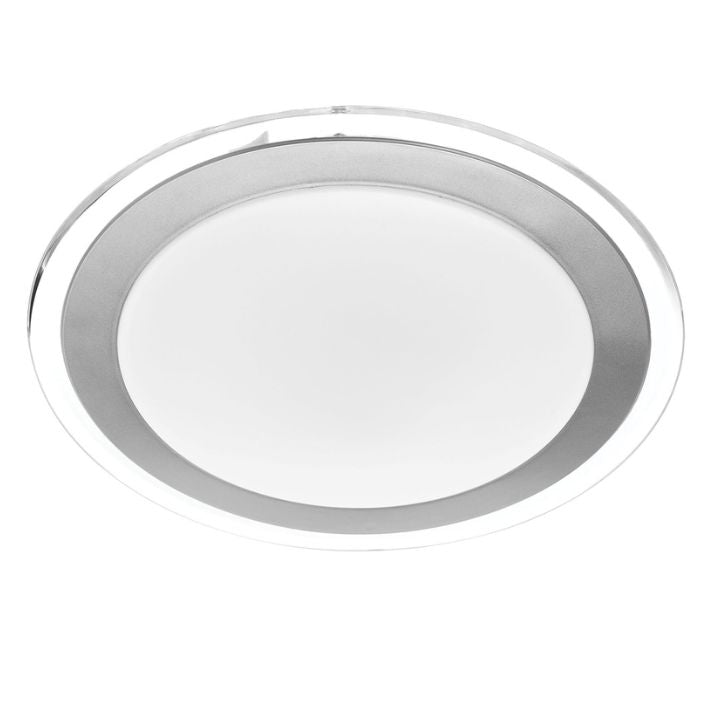 ASTRID 43CM 30W LED Oyster Dimmable Ceiling Light - Silver