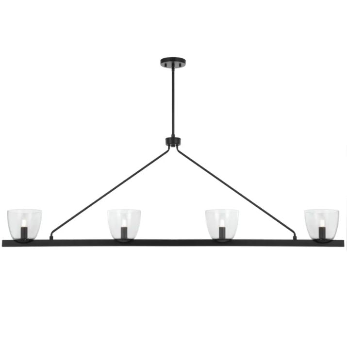 RADAM 4 Light Bar Pendant Light - Black
