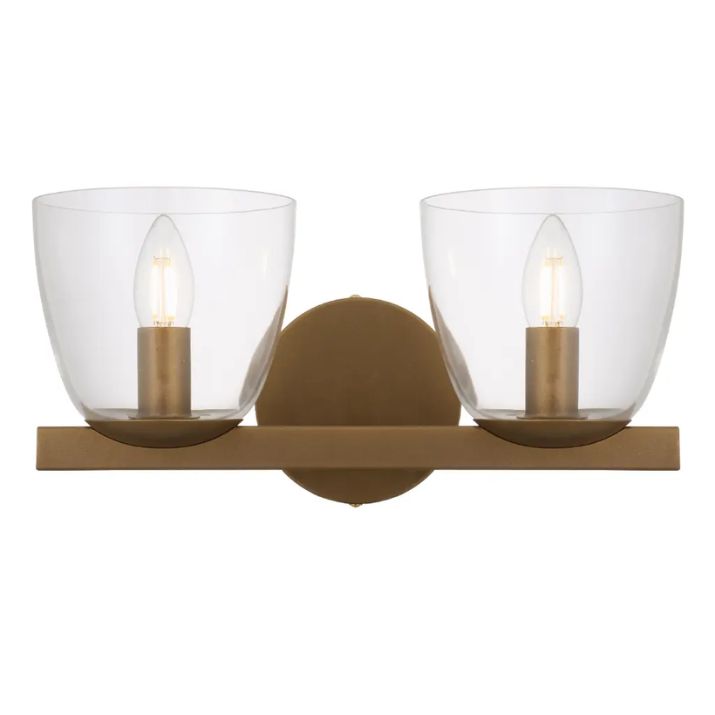 RADAM Twin Wall Light - Vintage Brass