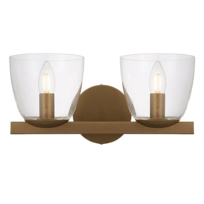 RADAM Twin Wall Light - Vintage Brass