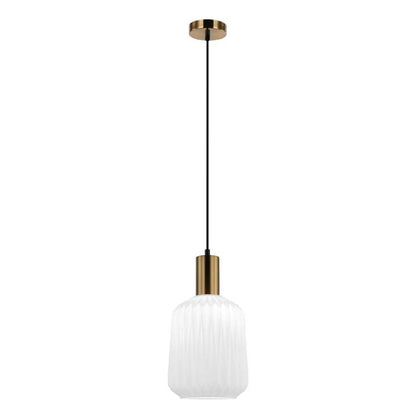 PAPEL: Interior Pleated Translucent Jar Glass Pendant Lights
