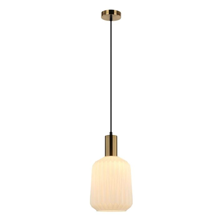 PAPEL: Interior Pleated Translucent Jar Glass Pendant Lights