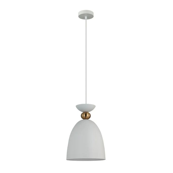 KANSI: Interior Bell Shape Pendant Light - Matte White