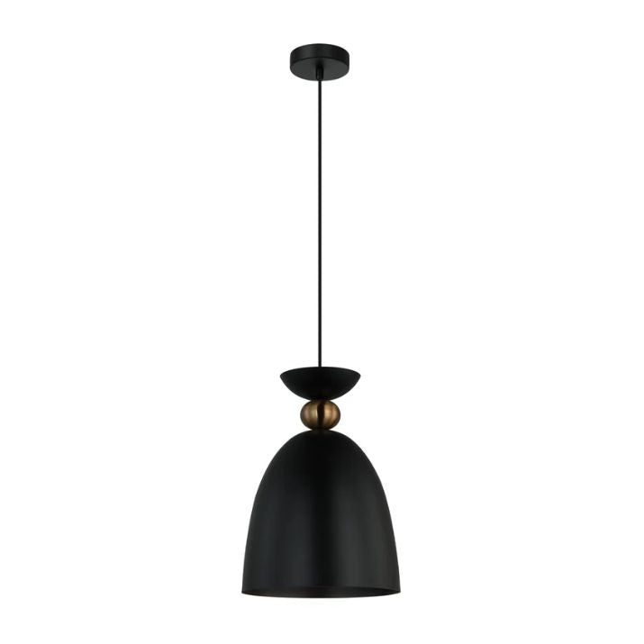 KANSI: Interior Bell Shape Pendant Light - Matte Black