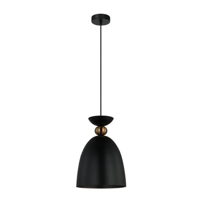 KANSI: Interior Bell Shape Pendant Light - Matte Black