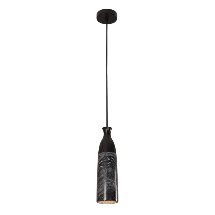MARMOL: Interior Marble Cylinder Pendant Lights - Grey Marble