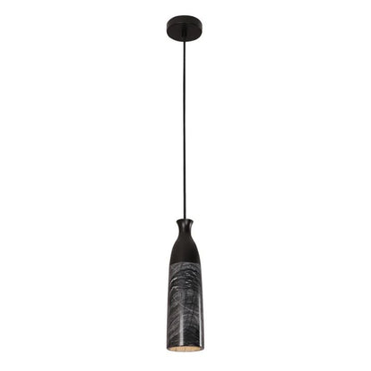 MARMOL: Interior Marble Cylinder Pendant Lights - Grey Marble