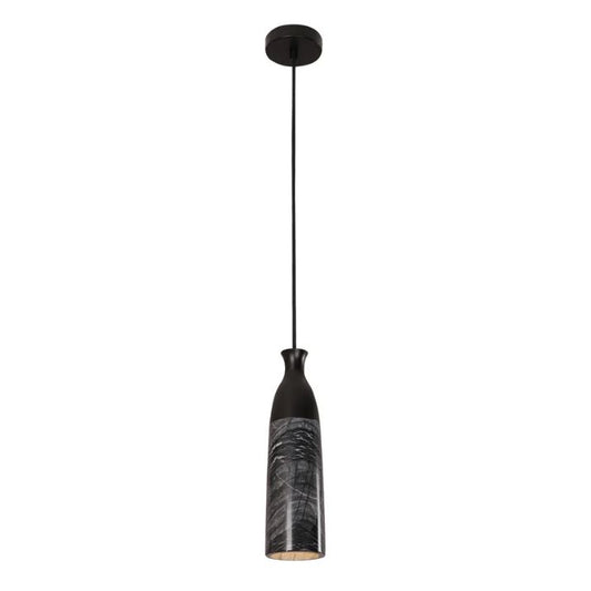 MARMOL: Interior Marble Cylinder Pendant Lights - Grey Marble