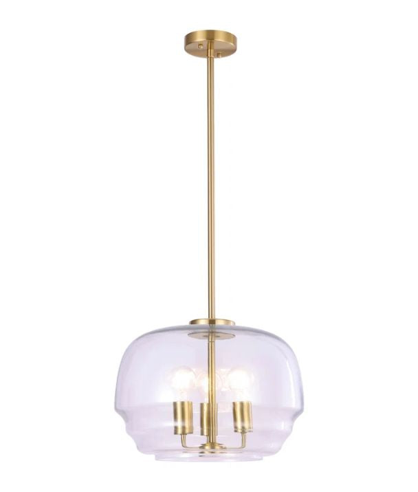 CUAD: Interior Clear Wine Glass Shape Glass Shade Pendant Ligh