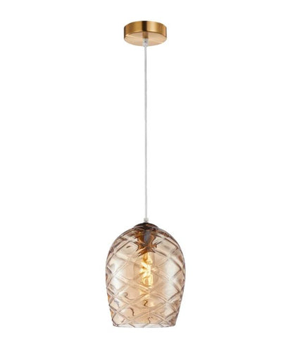 NETA: Interior AMBER Wine Glass Shade Segmented Pendant Lights