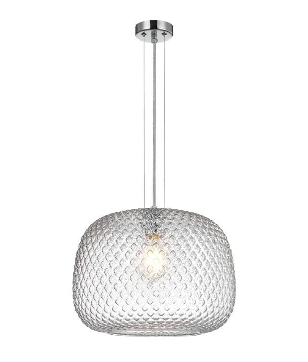 LABU: Interior Dome Glass with Segments Pendant Lights - CLEAR