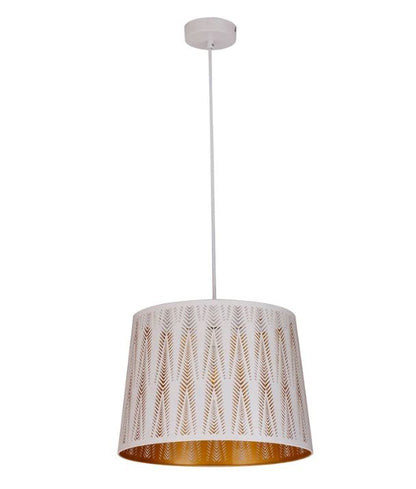 PENSHADE: Interior Slanted with Vector Pattern Laser Cut Pendant Lights - White