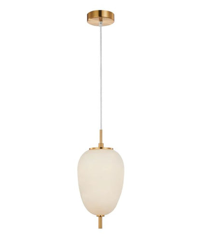 PINO: Interior Opal Matte Mirror Finish Glass Oval Pendant Lights