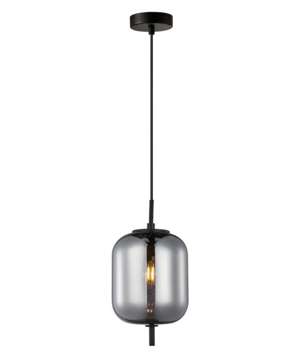 PINO: Interior Smokey Black Mirror Finish Jar Pendant Lights