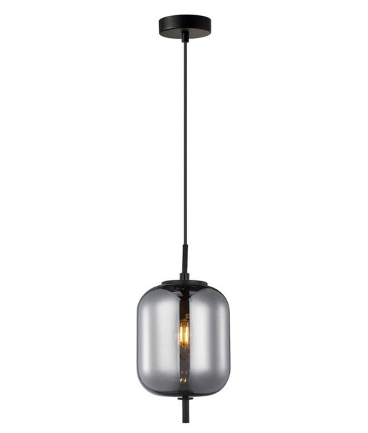 PINO: Interior Smokey Black Mirror Finish Jar Pendant Lights