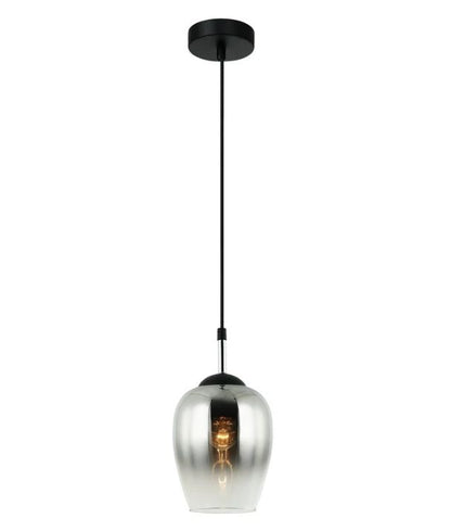 VINUM: Interior Wine Glass Shape Chrome with Fading Effect Glass Pendant Light