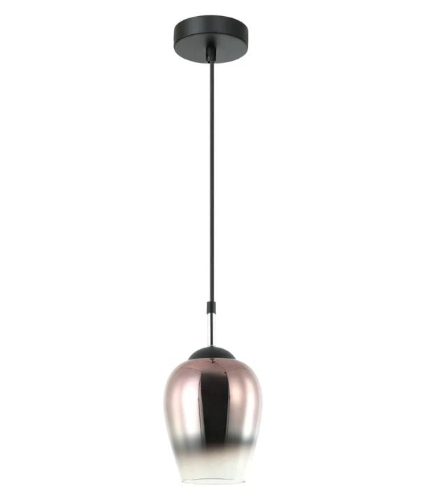 VINUM: Interior Wine Glass Shape Copper Coloured with Fading Effect Glass Pendant Light