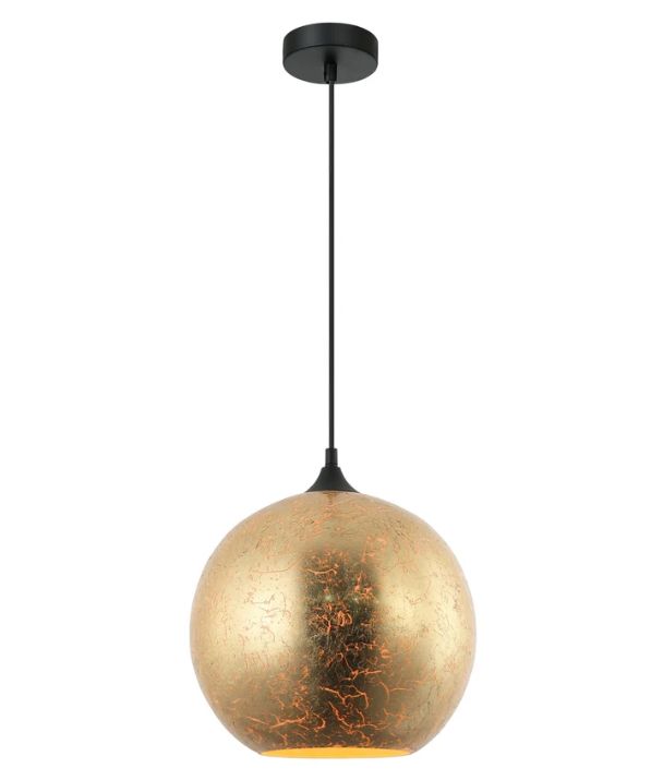 ROCHE: Interior Wine Glass Shape Matte Gold Glass Pendant Light