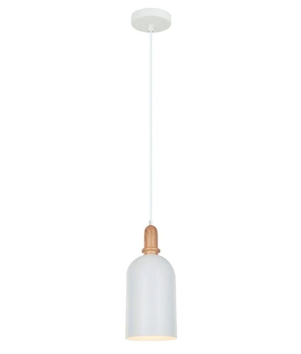 HORTEN: Scandinavian Oblong Shape Pendant Light - White