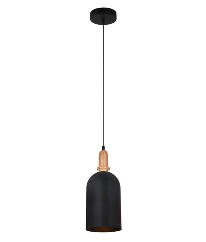 HORTEN: Scandinavian Oblong Shape Pendant Light - Black