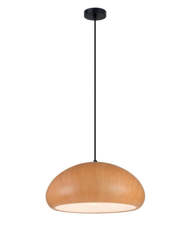 LIGNA: Retro Dome Replica Wood Pendant Light