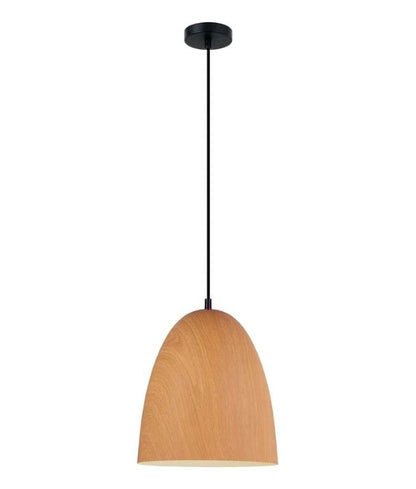 LIGNA: Retro Replica Wood Oblong Pendant Light - Cherry Cinnamon