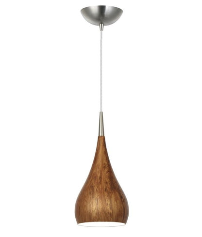 ZARA: Modern Bell Shape Pendant Lights - Burl Wood