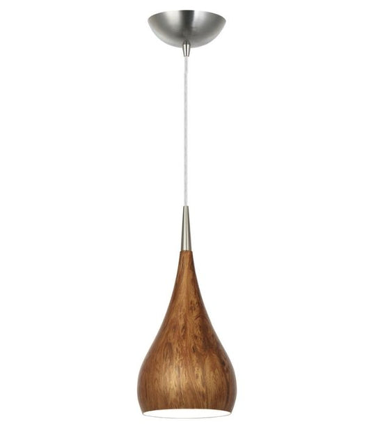 ZARA: Modern Bell Shape Pendant Lights - Burl Wood