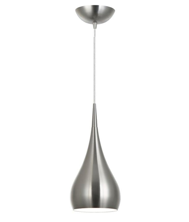 ZARA: Modern Bell Shape Pendant Lights - Satin Nickel