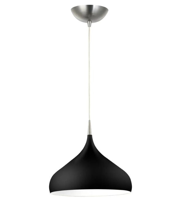 ZARA: Modern Dome Shape Pendant Light - Black